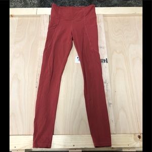 🥈Athleta Leggings Pants Brick Red Size ST